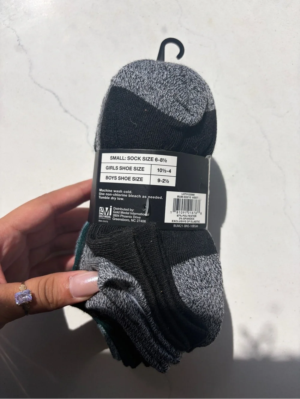 B.U.M. Equipment Kids’ No-Show Socks - Navy/Gray (10-Pack)